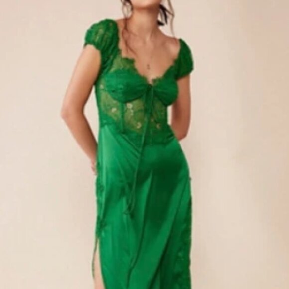For Love And Lemons Green Maxi Dress - Picture 2 of 11